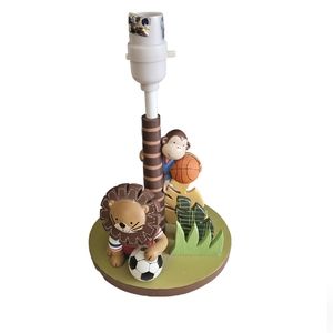 Lamb & Ivy Lion & Monkey nursery or kids room lamp no shade